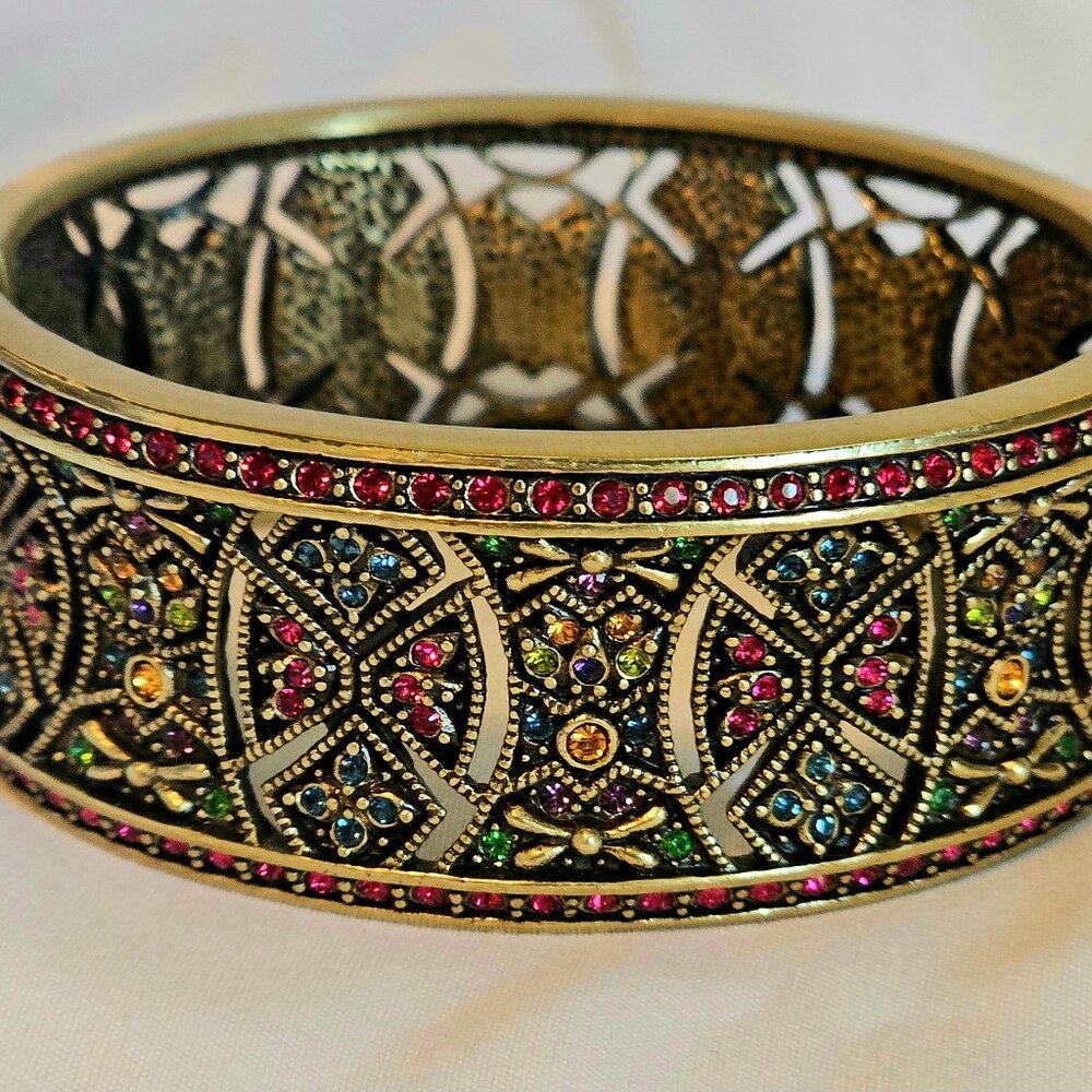 VINTAGE HEIDI DAUS BYZANTINE BANGLE BRACELET